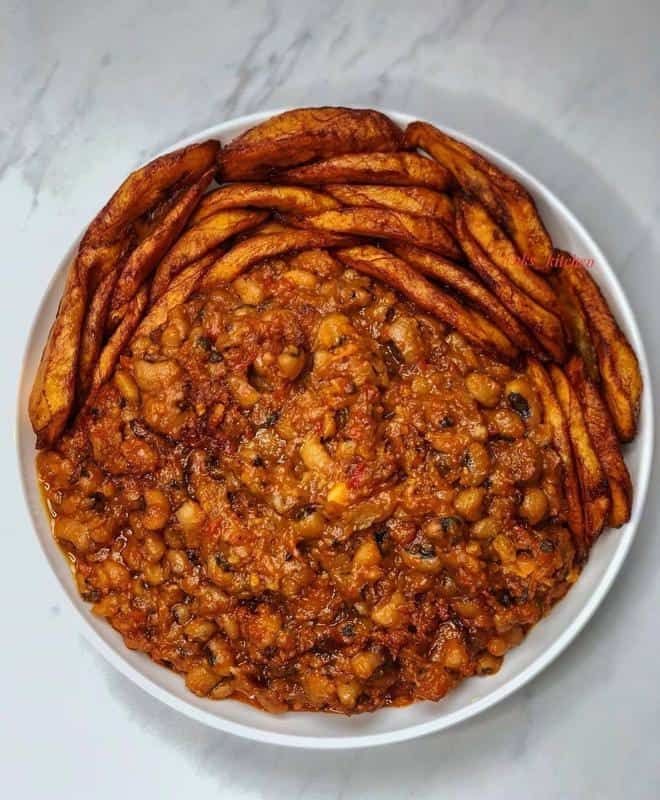 Beans and Ripe Plantain